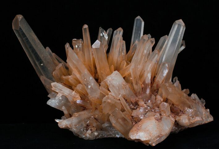 Tangerine Quartz Crystal Cluster - Madagascar #32224